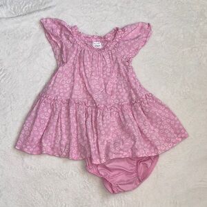 (3 for $10) Carters Pink Floral Baby Dress with Bloomers